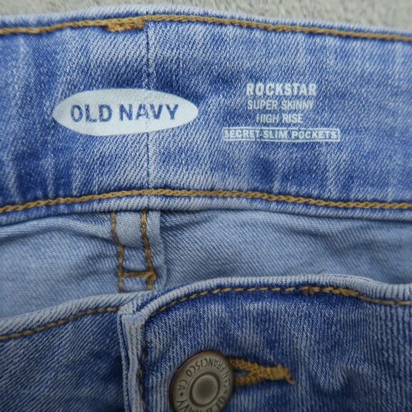 Old Navy Jeans Women's 28 Plus Blue High-Rise Rockstar Super Skinny 29" Inseam - Picture 8 of 15
